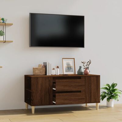 vidaXL Mueble para TV madera contrachapada marrón roble 102x44,5x50 cm
