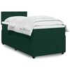 vidaXL Cama box spring con colch&oacute;n terciopelo verde oscuro 80x200 cm