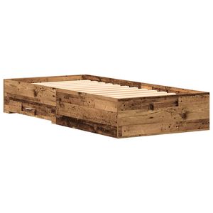 vidaXL Estructura de cama con caj&oacute;n Madera Vieja 90 x 200 cm
