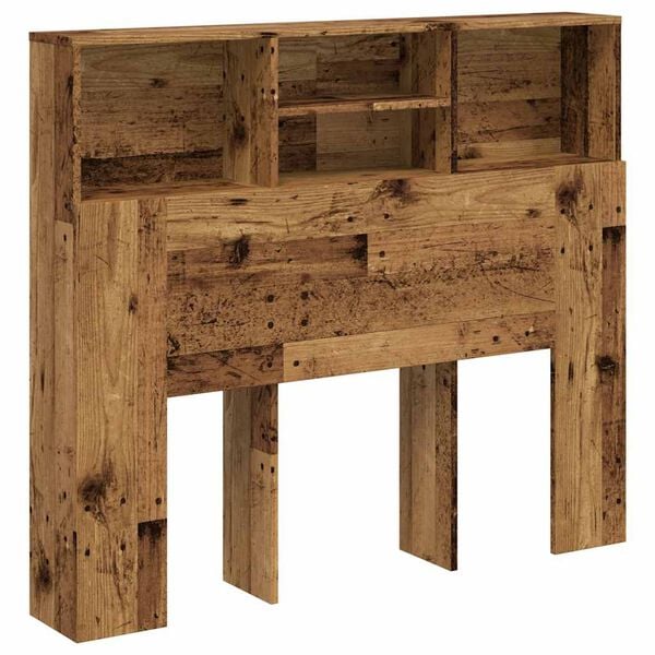 vidaXL Cabecero armario madera ingenier&iacute;a envejecida 120x19x103,5 cm