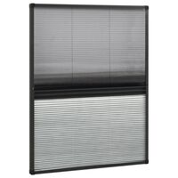 vidaXL Mosquitera plisada para ventanas aluminio con sombra 80x100cm