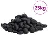 vidaXL Guijarros pulidos negros 25 kg 2-5 cm