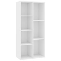 vidaXL Estantería librería madera contrachapada blanco 50x25x106 cm