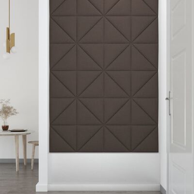 vidaXL Paneles de pared 12 uds tela gris taupé 30x30 cm 0,54 m²