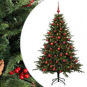 vidaXL &Aacute;rbol de Navidad artificial con bolas 120 cm 150 LED