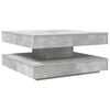 vidaXL Mesa de centro giratoria 360 grados gris hormig&oacute;n 70x70x34,5 cm