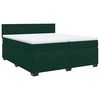 vidaXL Cama box spring con colch&oacute;n terciopelo verde oscuro 200x200 cm