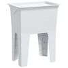 vidaXL Fregadero de lavadero de resina blanco 59x41x75 cm