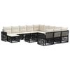 vidaXL Conjunto de sof&aacute;s de jard&iacute;n 13 uds. Negro y Blanco Crema