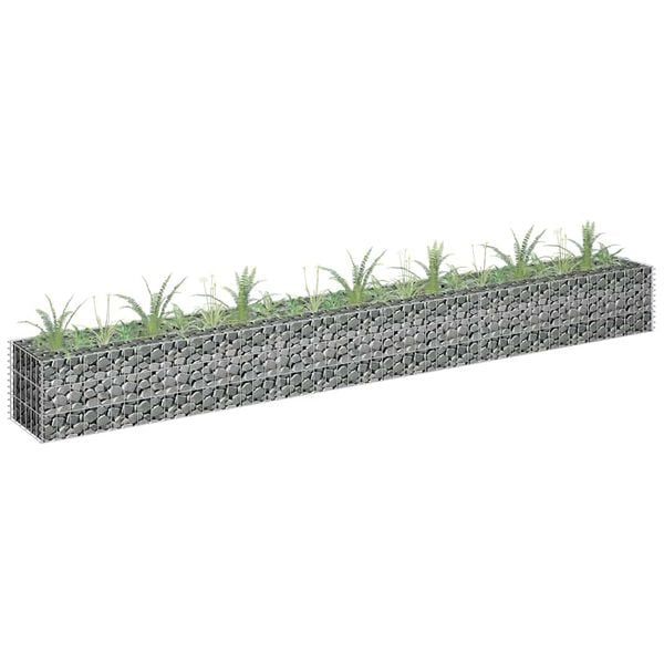vidaXL Arriate de gaviones de acero galvanizado 270x30x30 cm