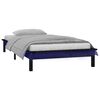 vidaXL Estructura cama LED sin colch&oacute;n madera maciza negro 100x200 cm