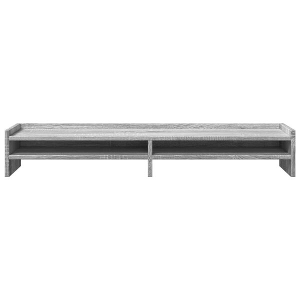 vidaXL Soporte de pantalla madera ingenier&iacute;a gris Sonoma 100x24x16 cm