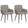 vidaXL Sillas de comedor 2 pcs Cuero de Suede Sint&eacute;tico Gris Claro