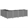 vidaXL Jardinera PP gris claro 160x120x53 cm