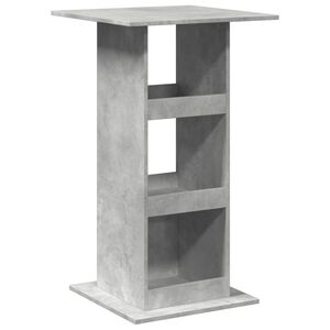 vidaXL Mesa alta bar con almacenaje madera gris hormig&oacute;n 60x60x102 cm