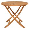 vidaXL Juego de comedor para jardín 5 piezas madera maciza teca