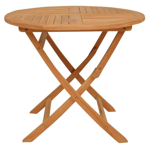 vidaXL Juego de comedor para jardín 5 piezas madera maciza teca