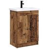 vidaXL Juego de muebles de ba&ntilde;o Madera envejecida 78,5 x 37,5 x 81 cm