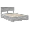 vidaXL Estructura de cama con cabecera Gris Sonoma 140 x 200 cm