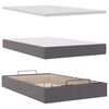 vidaXL Estructura cama otomana colch&oacute;n gris 120x190 cm cuero sint&eacute;tico