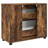 vidaXL Gabinete de Ba&ntilde;o con caj&oacute;n Roble ahumado 76,5 x 35 x 64 cm