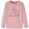 Camiseta infantil de manga larga rosa 104