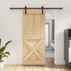 vidaXL Puerta corredera con herrajes madera maciza de pino 85x210 cm