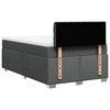 vidaXL Cama box spring con colch&oacute;n tela gris oscuro 120x200 cm