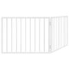 vidaXL Puerta para perros plegable de 2 paneles, madera de &aacute;lamo, blanca, 160 cm