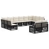 vidaXL Conjunto de sof&aacute;s de jard&iacute;n 12 pcs Negro rat&aacute;n sint&eacute;tico