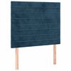 vidaXL Cama box spring con colch&oacute;n terciopelo azul oscuro 120x200 cm