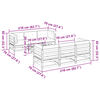 vidaXL Set de sof&aacute;s jard&iacute;n 7 pzas con cojines madera pino impregnada