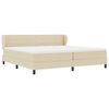 vidaXL Cama tipo Box Spring con colch&oacute;n Crema 200 x 200 cm tela