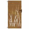 vidaXL Puerta de jardín acero corten diseño hierba 85x200 cm