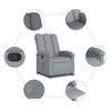 vidaXL Sill&oacute;n reclinable de tela gris claro