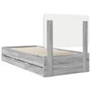 vidaXL Estructura de cama Gris Sonoma 75 x 190 cm Madera Ingenieril