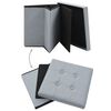 vidaXL Taburetes almacenaje plegables 2 uds lino sint&eacute;tico gris claro