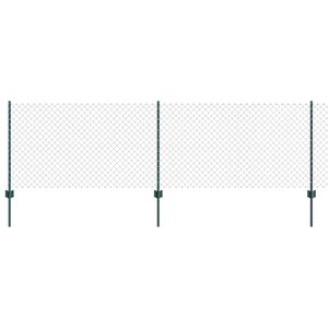 vidaXL Valla con Poste Verde 0,8 x 10 m Acero y PVC