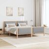 vidaXL Estructura de cama con cabecera Gris Claro 180 x 200 cm tela