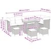 vidaXL Conjunto de sof&aacute; de jard&iacute;n con coj&iacute;n 10 pcs beige y crema