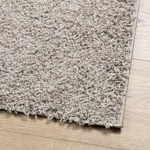 vidaXL Alfombra peluda de pelo largo moderna PAMPLONA beige 160x160 cm