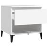 vidaXL Mesitas de noche 2 uds madera contrachapada blanco 50x46x50 cm