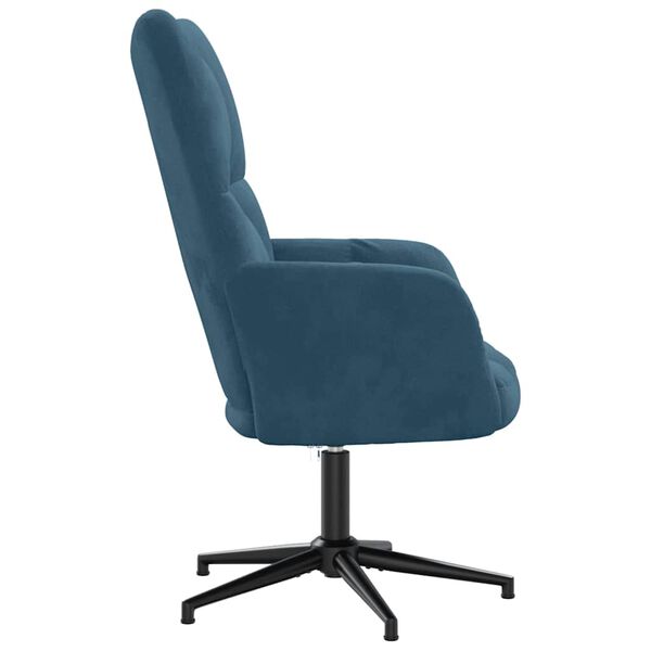 vidaXL Sill&oacute;n de relax de terciopelo azul