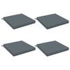 vidaXL Cojines para asiento SOEST 4 uds. 100% Poli&eacute;ster Azul