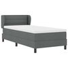 vidaXL Cama tipo Box Spring con colch&oacute;n Gris oscuro 90 x 190 cm tela