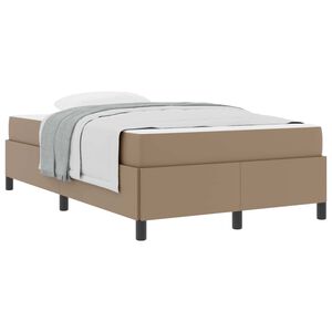 vidaXL Estructura de cama con colch&oacute;n Capuchino 120 x 190 cm tela