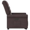 vidaXL Sill&oacute;n reclinable elevable tela marr&oacute;n oscuro