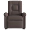 vidaXL Sill&oacute;n reclinable elevable tela marr&oacute;n oscuro