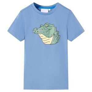 Camiseta infantil azul medio 128