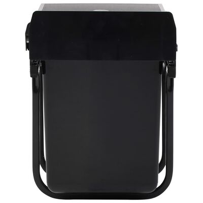 vidaXL Cubo de basura de cocina extraíble reciclaje cierre suave 20 L